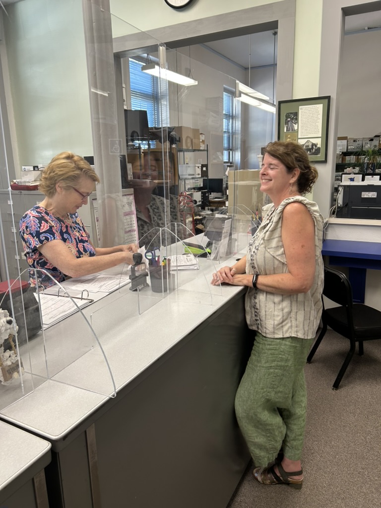 Robbie filing papers at Northampton City Hall.